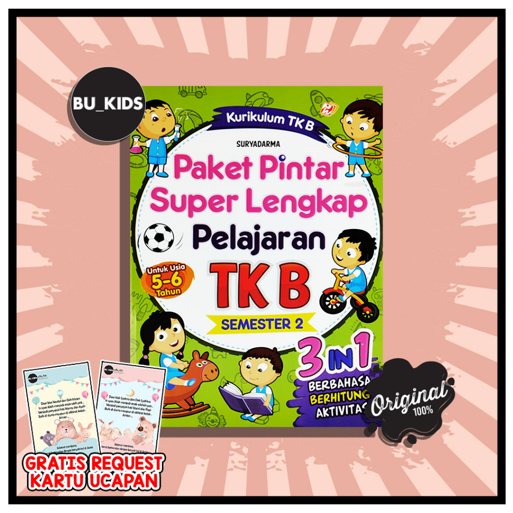 Jual Buku Pelajaran Anak Tk Paket Pintar Super Lengkap TK B Semester 1 ...