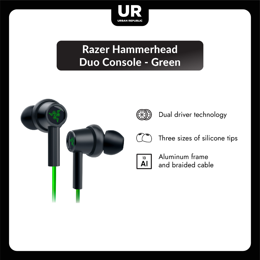 Jual Razer Hammerhead Duo Console - Green | Shopee Indonesia