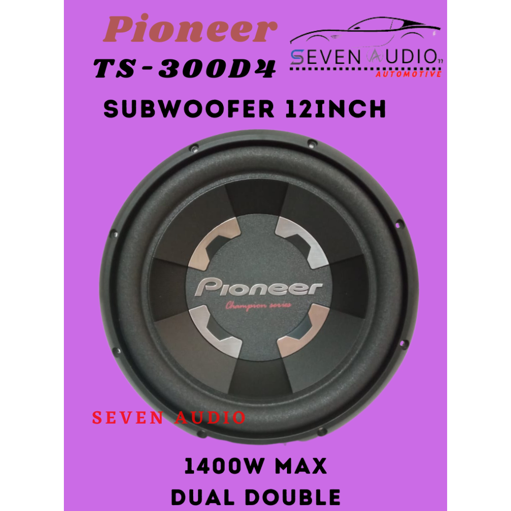 Jual Subwoofer Pioneer 12 inch TS 300D4 Double Voice Coil Double