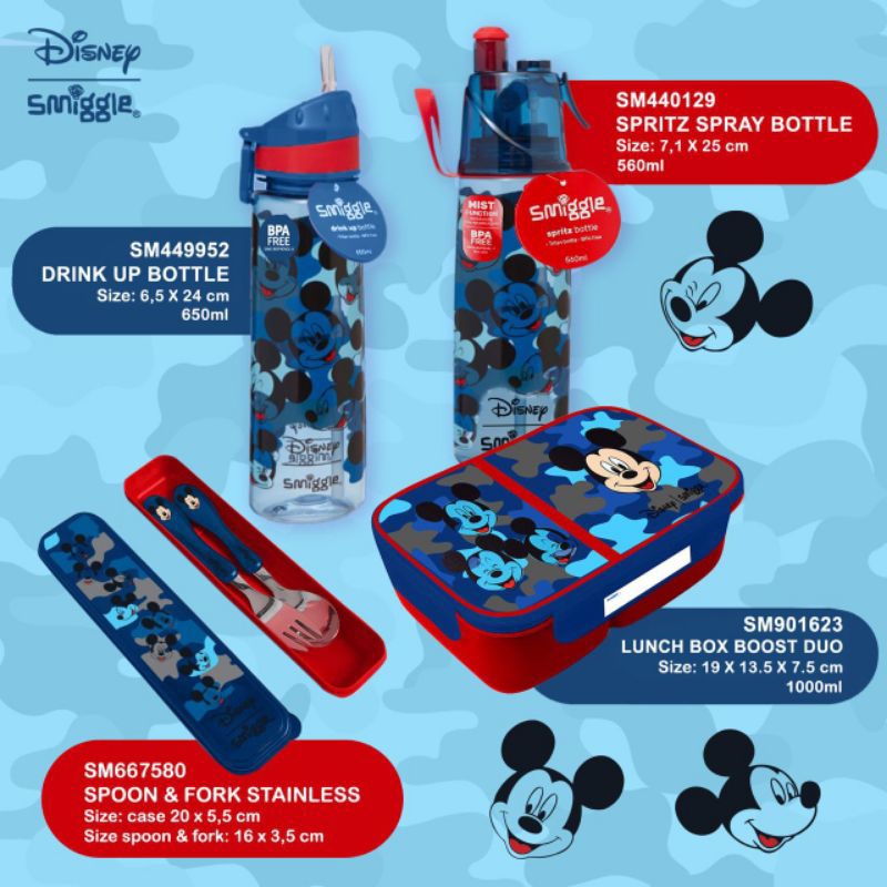 Jual Smiggle Disney bottle/lunchbox/spoon Shopee Indonesia