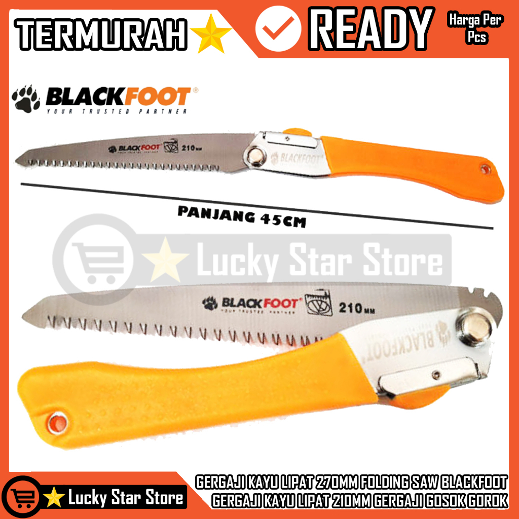 Jual BLACKFOOT Gergaji Kayu Lipat Multifungsi Folding Saw Blackfoot 210 ...