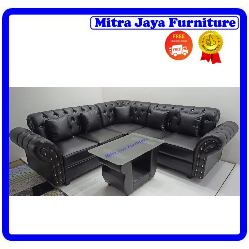 Jual PROMO FREE ONGKIR SOFA L MINIMALIS SUDUT KANCING MURAH/ SOFA ...