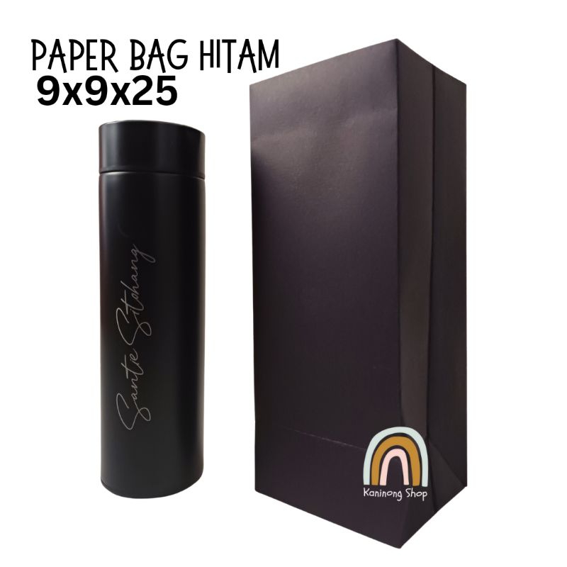 Jual Kaninong Paper Bag Hitam Untuk Tumbler Paper Bag Souvenir