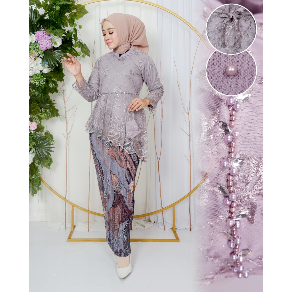 Jual Kebaya tunik blouse kiara | Kebaya modern | Baju outfit pesta
