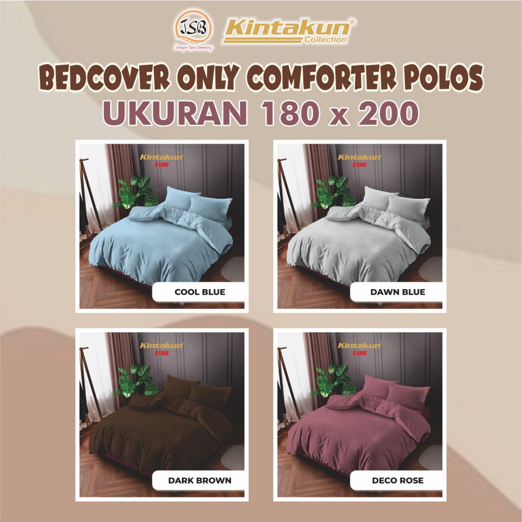 Jual Bedcover Only Polos / Bedcover Comforter Kintakun Polos Ukuran ...