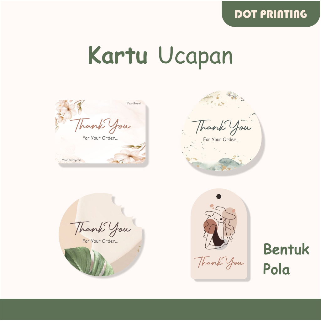 Jual Kartu Ucapan Thank You Card Kartu Souvenir Kartu Hampers Shopee Indonesia 4513