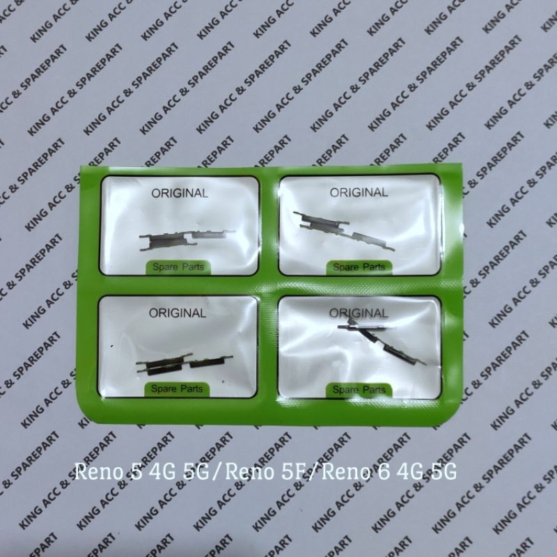 Jual PERNIK RUBBER TOMBOL LUAR OPP RENO 5 4G 5G RENO 5F RENO 6 4G 5G ON ...