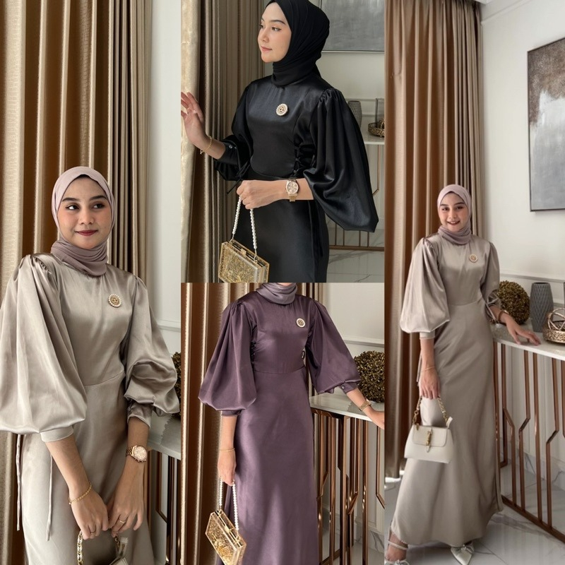 Jual Gamis Yang Lagi Tren Banget Gamis Lyodra Dress Silk Wudhu Friendly Size M Xxl Dress