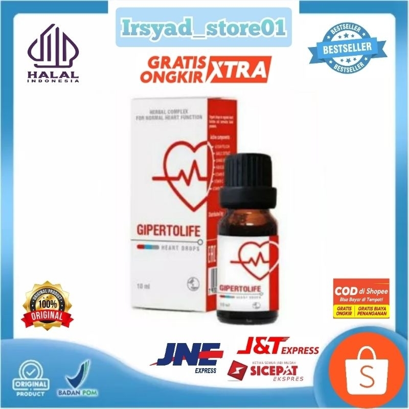 Jual Gipertolife Ori Obat Hipertensi Stroke Dan Jantung (10 Ml) Asli ...