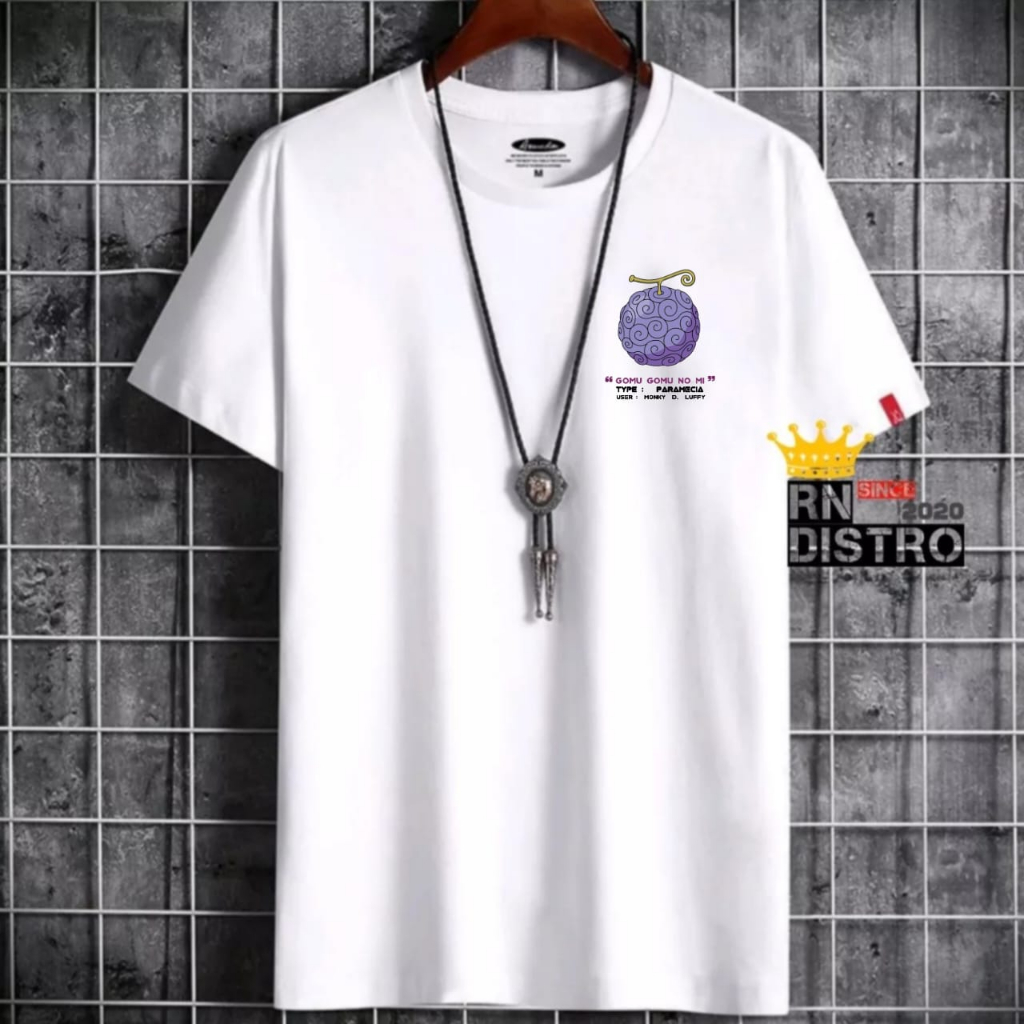 Jual Kaos Buah GOMU GOMU NO MI / Kaos LUFFY GEAR 5 SUN GOD NIKA ...