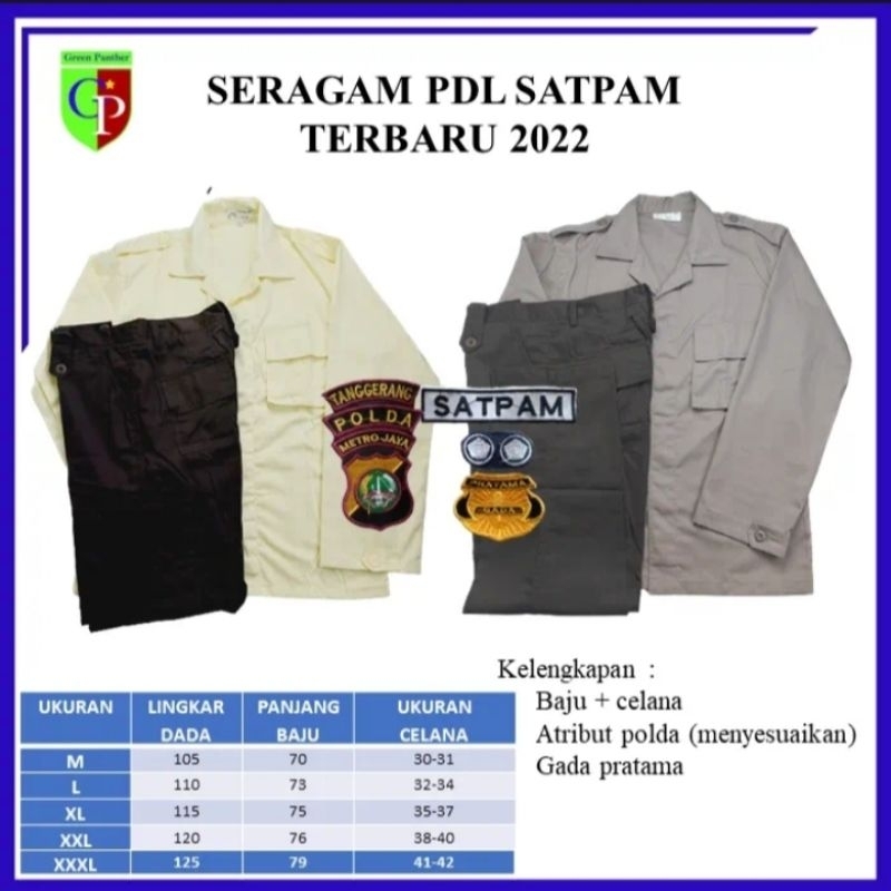 Jual Terbaru!! Seragam PDL Security Satpam Model Terbaru / BAJU SERAGAM ...