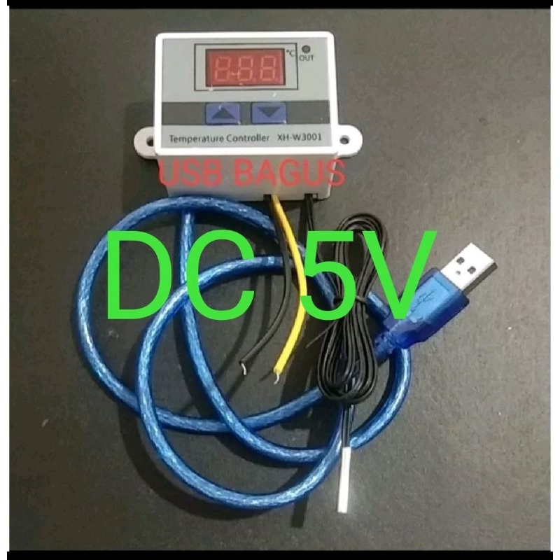 Thermostat Numérique XH-W3001 DC 12V - Sonde étanche - Plage -50°C à 110°C - Pour Incubation, Climatisation, Contrôle Température