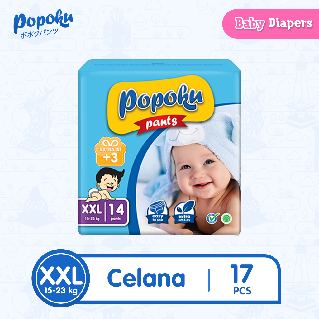 Jual [POPOKU PANTS] Popok Bayi Celana EKSTRA ISI Size XXL 17 | Shopee ...