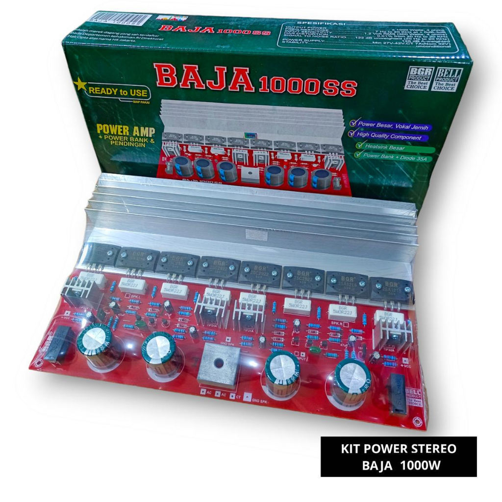 Jual Kit Power Amplifier Stereo Baja 1000 BAJA1000 + Power Supply BELL