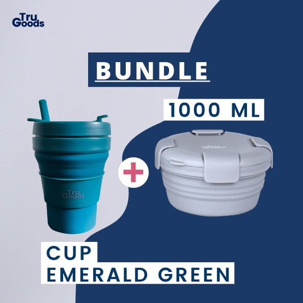 Jual Bundle Foldable Cup + Foldable Foodware 1000 ML | Shopee Indonesia