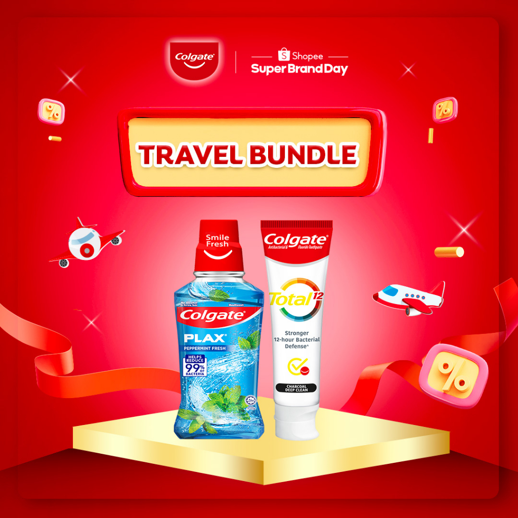 Jual Travel Bundle - Colgate Total Charcoal Toothpaste 60g + Colgate ...