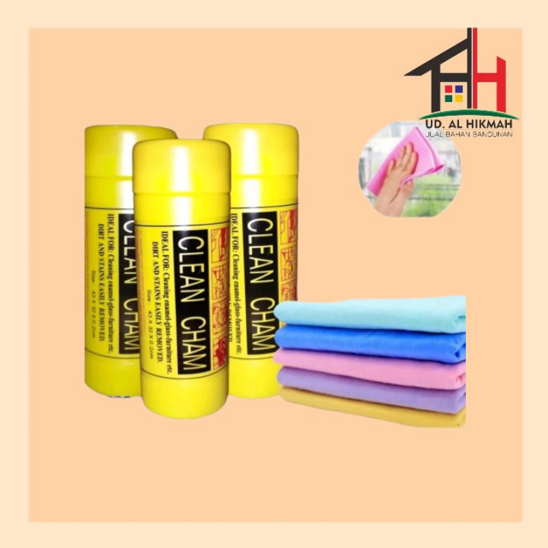Jual CLEAN CHAM Lap Chamois Kanebo 43 x 32cm Tebal 2mm Super | Shopee ...