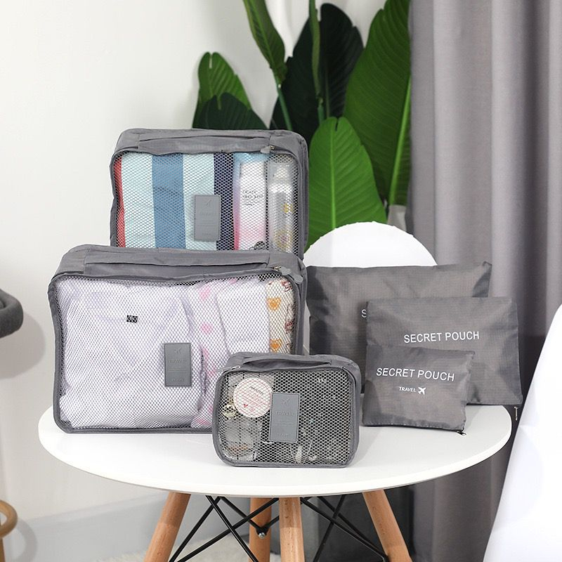 Jual Travel Bag Laundry Storage Tas Traveling Secret Pouch Set ...