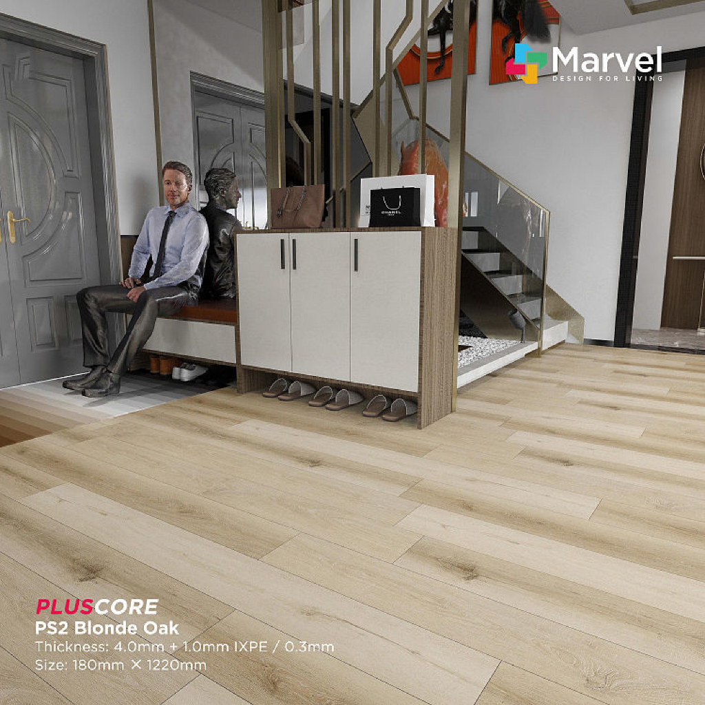 Jual Lantai VINYL SPC MARVEL FLOORING Motif Kayu 5mm MARVEL PLUSCORE ...