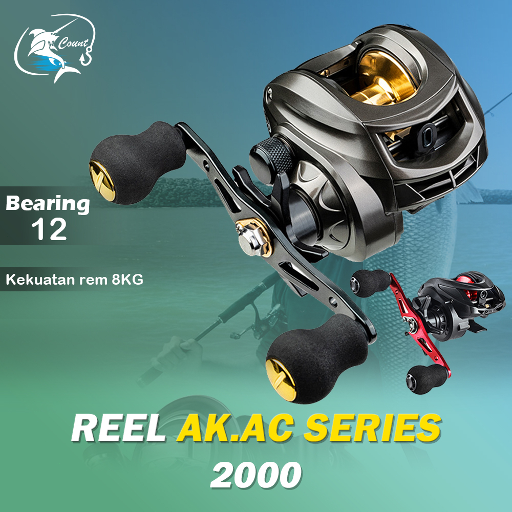 Moulinet de pêche Baitcasting 6.3:1 8KG Max glisser moulinet de pêche pour bar dans l'environnement océan moulinet de coulée moulinet de pêche accessoires  18