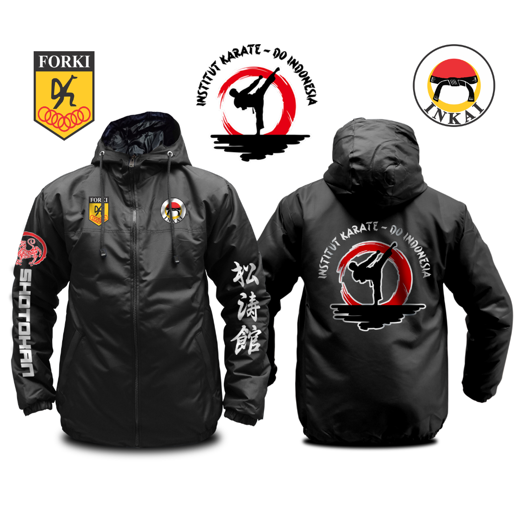 Jual Jaket Karate Inkai Shotokan Parasut Semi WF Jaket Sport Bisa ...