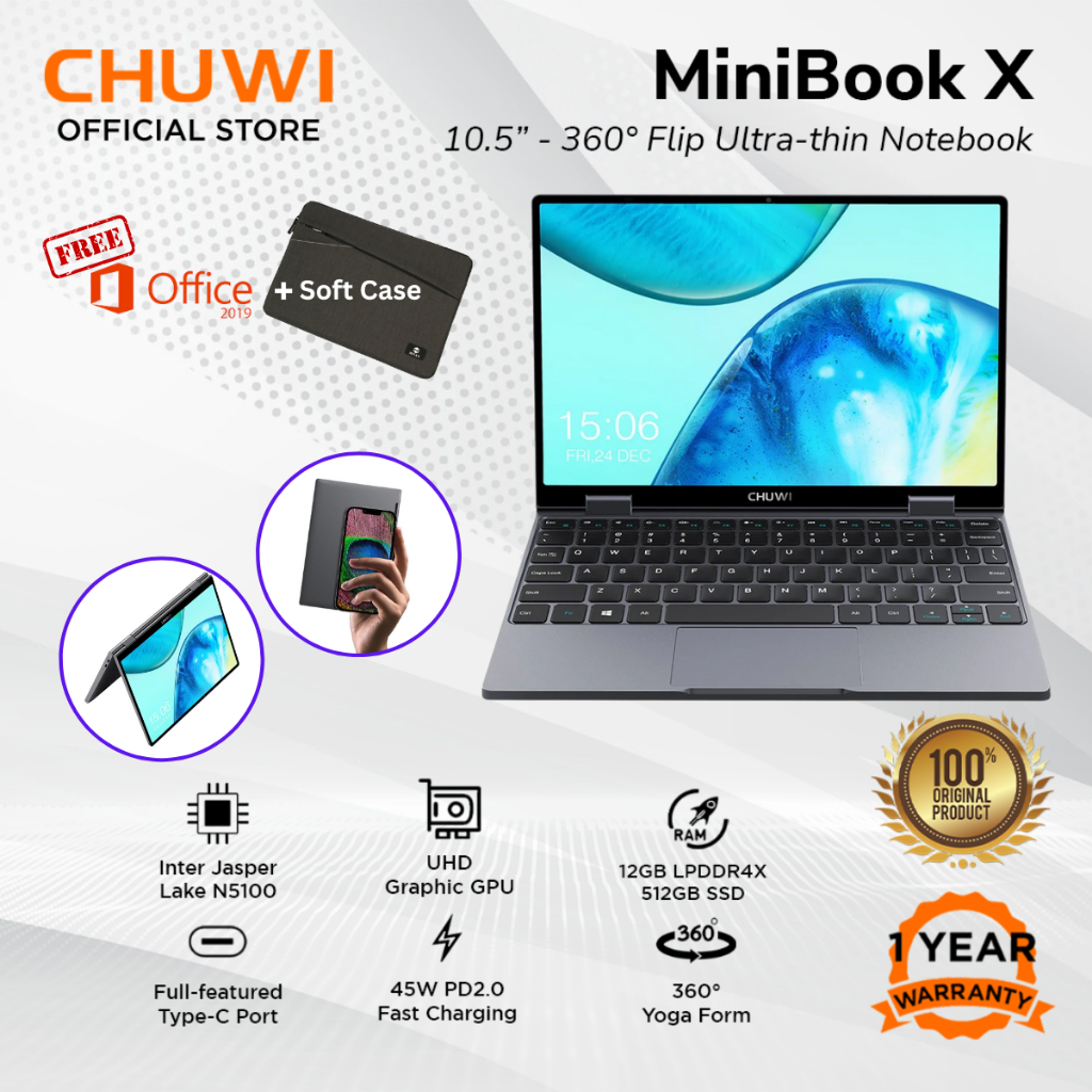 Jual Chuwi Laptop MiniBook X 10.51 Inch 2K Full Touchscreen 12GB DDR4 ...