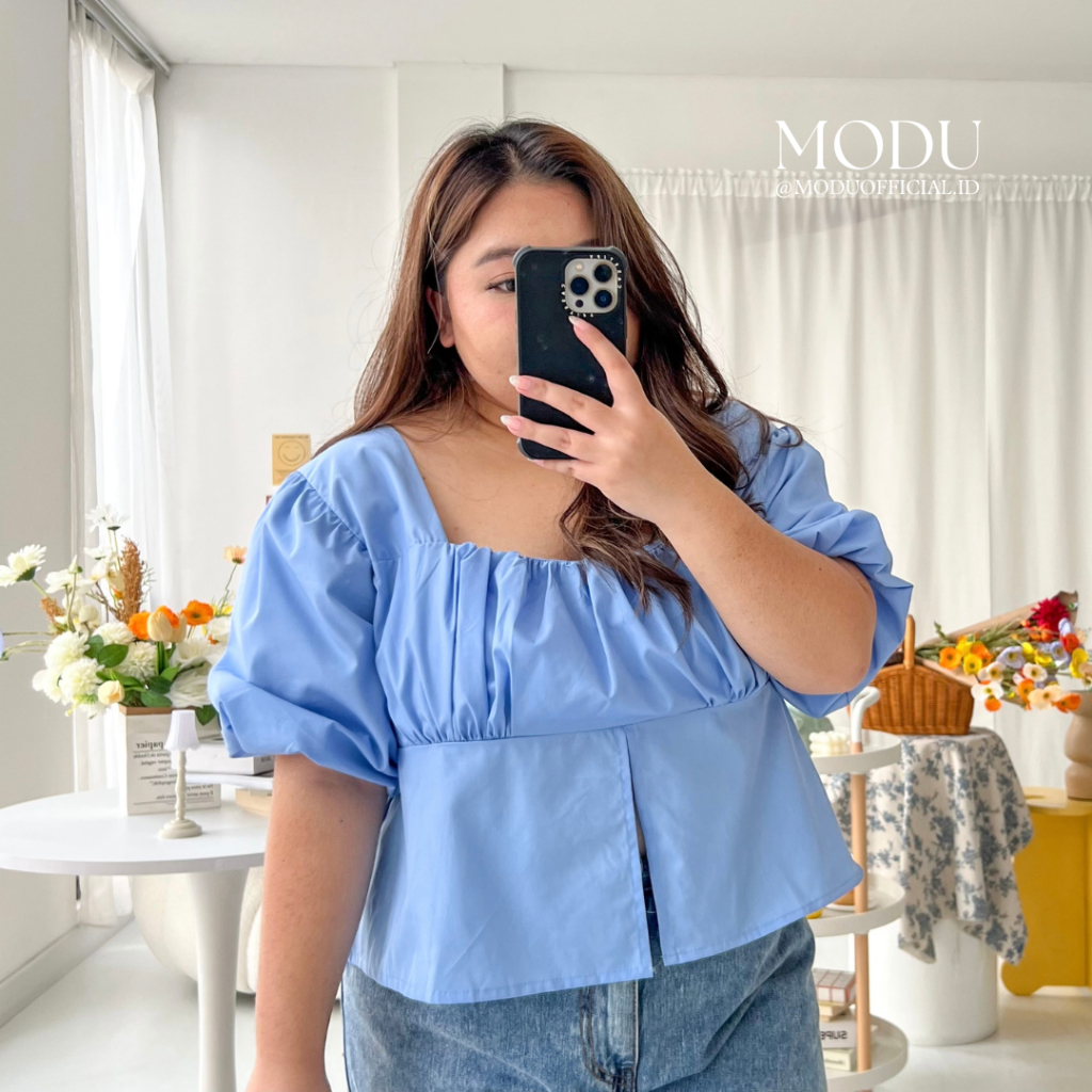 Jual MODU — Paola Peplum Top | Plus Size Jumbo Size Big Size | Shopee ...