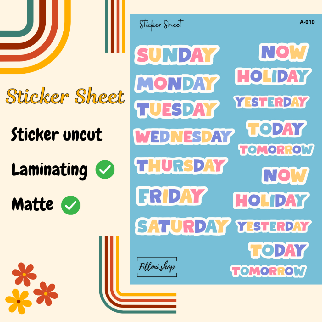 Jual Sticker Sheet Sticker Pack Sticker Aesthetic Sticker Nama