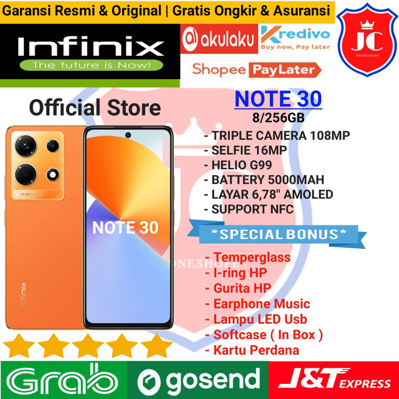 Jual INFINIX NOTE 30 NFC RAM 8/256GB GARANSI RESMI INFINIX | Shopee ...