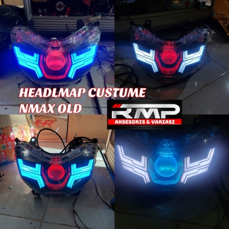 Jual headlamp nmax old custume headlamp custume nmax lama biled turbo