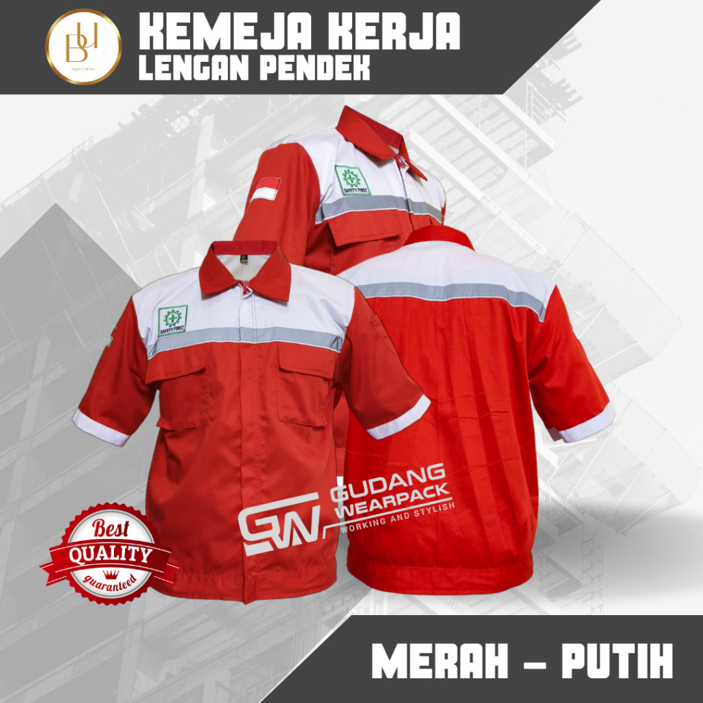 Jual Bagus Uniform - Pakaian Kerja Seragam Proyek Lengan Pendek Warna