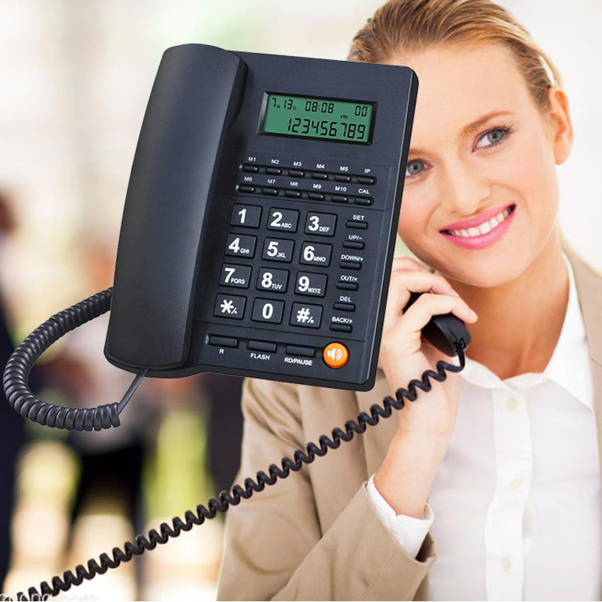 Jual Telepon tetap dengan layar tampilan panggilan masuk, cocok untuk ...