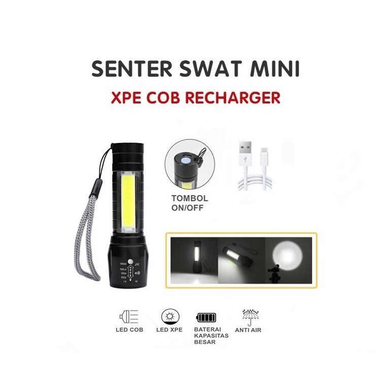 Jual Senter Lentera Mini ~ COB LED Charger ~ USB Cas Charge ~ 3 Modes ...