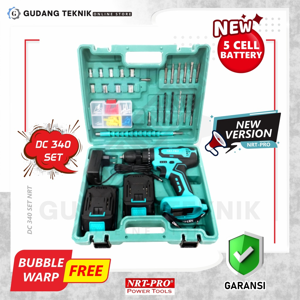 Jual Mesin Bor Tangan Dc Hd Set Nrt Pro Mm Baterai Cordless Impact Drill Mesin Bor Tembok