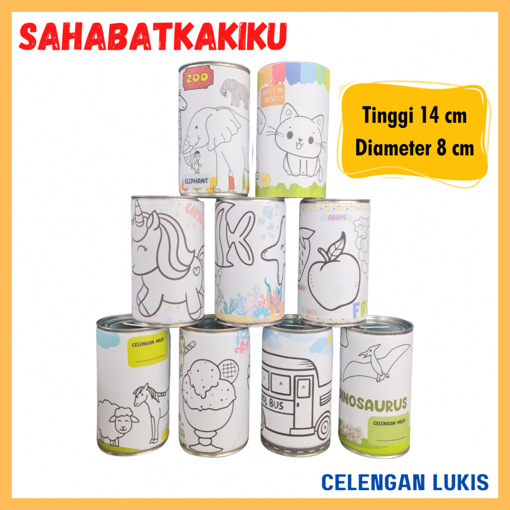 Jual Celengan Lukis Mewarnai Celengan Mewarnai / Mainan Edukasi Anak