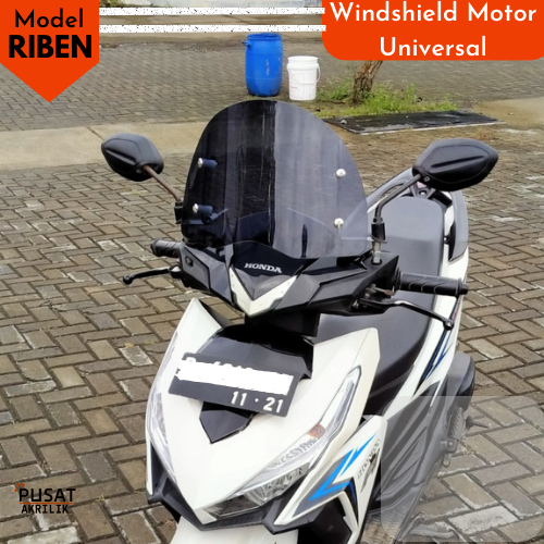 Jual Windshield Universal Hitam Transparan Windsild Vario Windsild