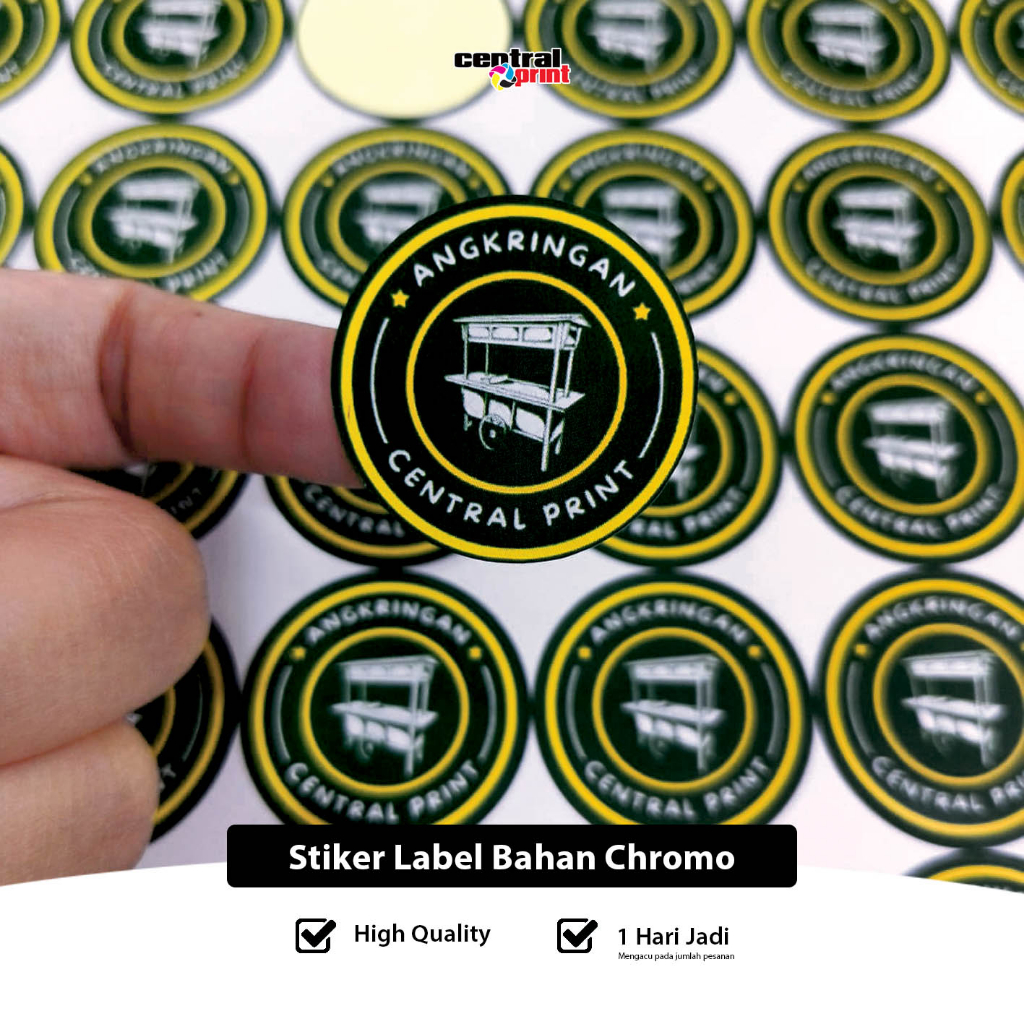 Jual Stiker Label Chromo bulat / Label Nama Label Makanan Toples Custom ...