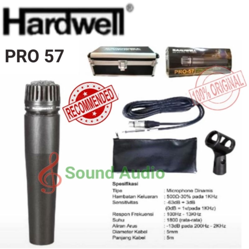 Jual mic kabel hardwell pro 57 instrumen mic kabel pro57 barang dijamin ...