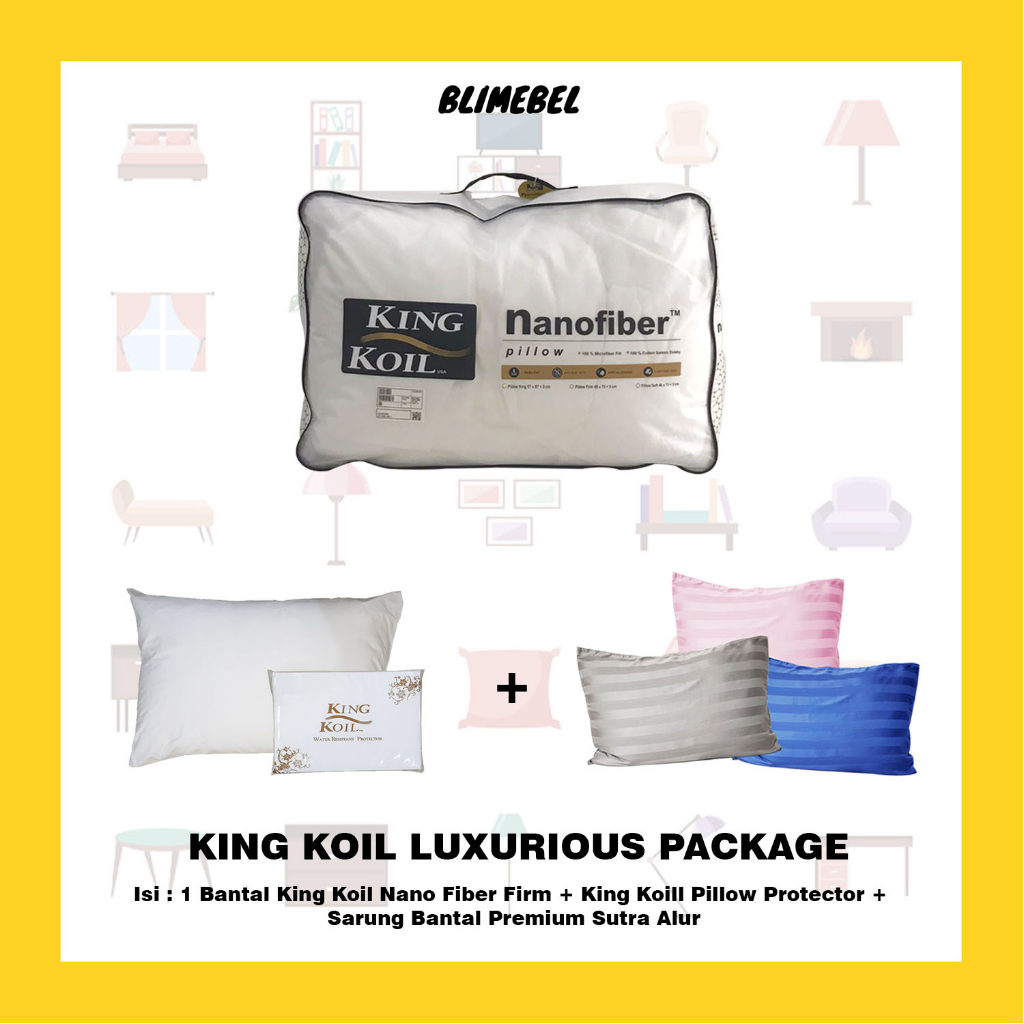 Jual [PAKET] Bantal King Koil Nano Fiber Firm + Kingkoil Pillow