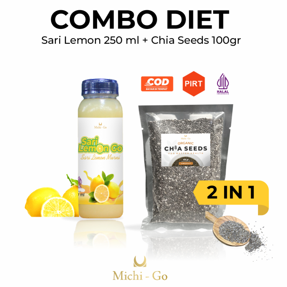 Jual Michigo Paket Combo Diet Sari Lemon Chia Seeds Untuk Diet Detox