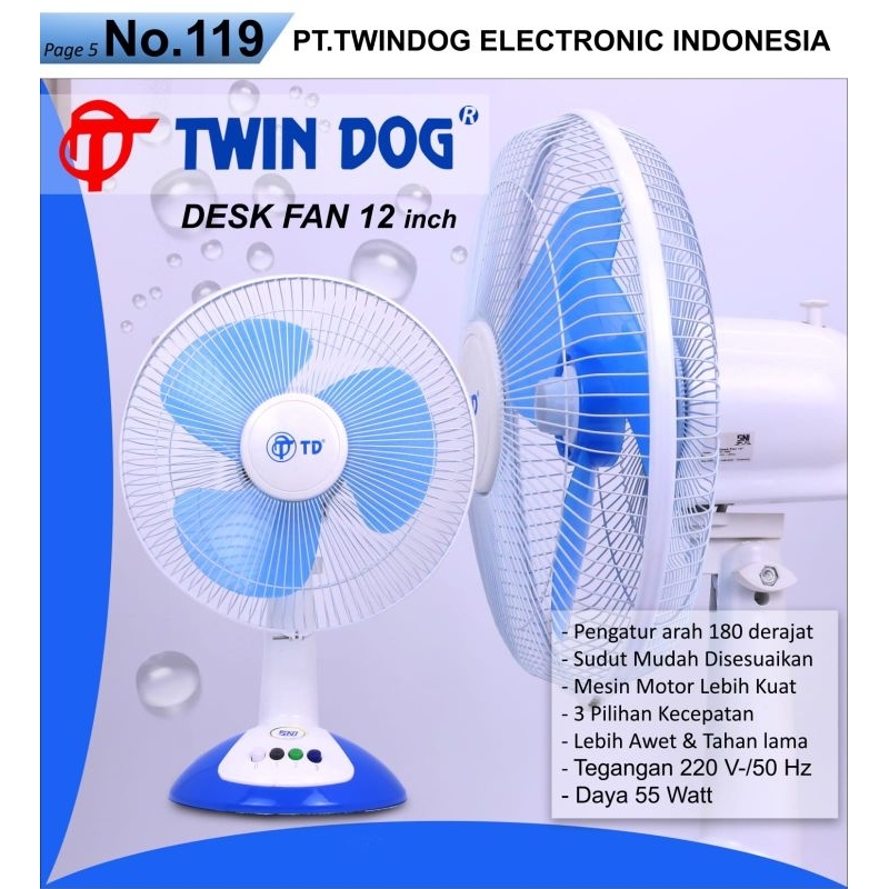 Jual Desk Fan 12 Inch Kipas Angin Meja 12 Inch Td Shopee Indonesia