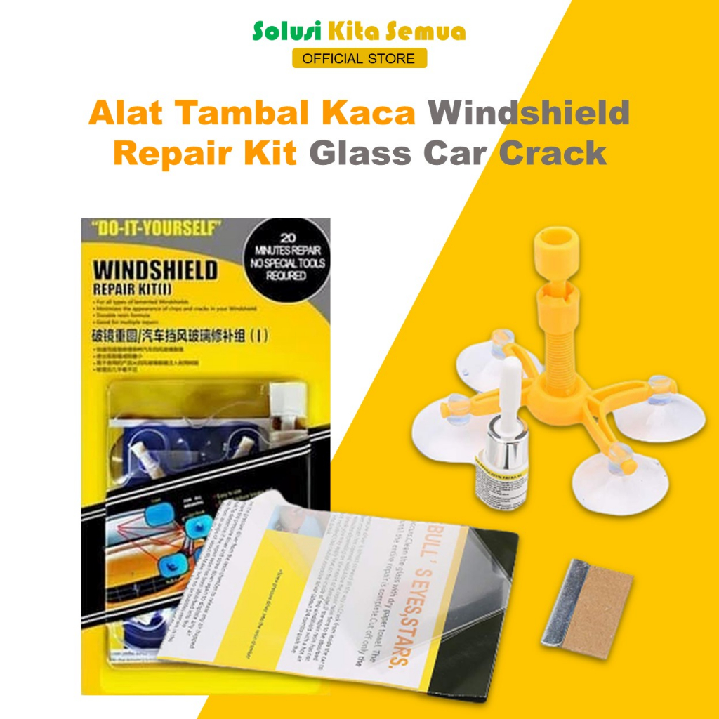 Jual Lem Kaca Mobil Retak Windshield Repair Kit Original Alat Tambal