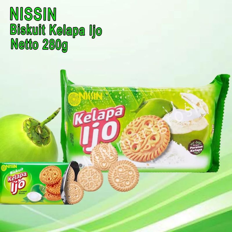 Jual Nissin Kelapa Ijo 280g Biskuit Kelapa Ijo Nissin Original