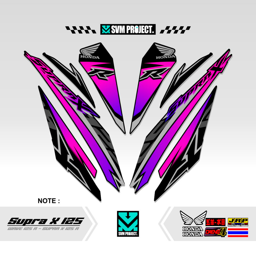 Jual Striping Supra X R New Motif Stiker Supra X Fi