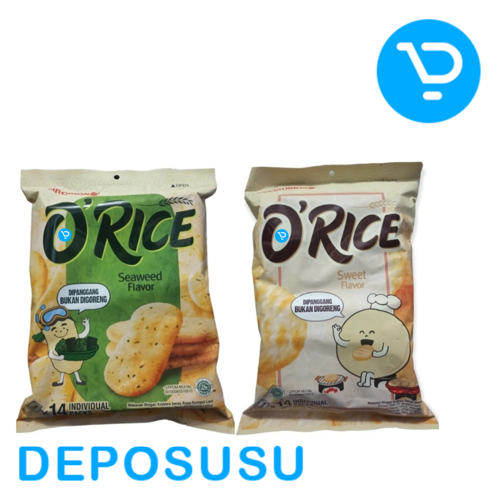 Jual K'rice KRICE Delfi Orion Orice Crackers ORIGINAL/SWEET & SEAWEED
