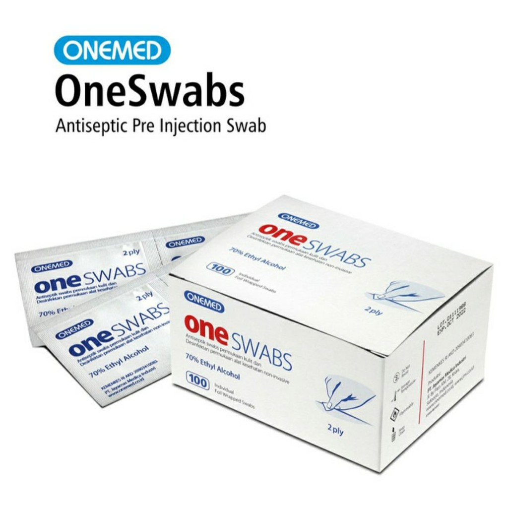 Jual One Swab Kapas Alkohol Onemed Antiseptic Swab Shopee Indonesia