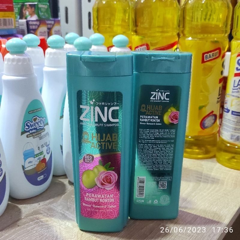 Jual Zinc Anti-Dandruff Shampoo 170ml Hijab Active Perawatan Rambut ...