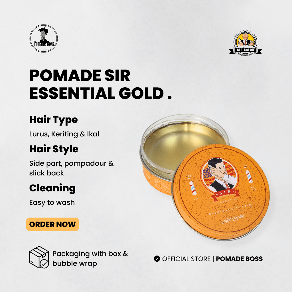 Jual SIR ESSENTIAL GOLD ORIGINAL FREE SISIR PANJANG STRONG HOLD HIGH ...