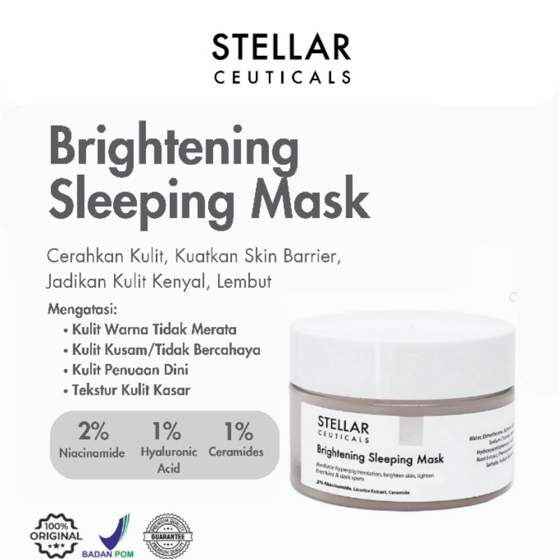 Jual Brightening Sleeping Mask Stellar Ceuticals Masker Tidur Malam