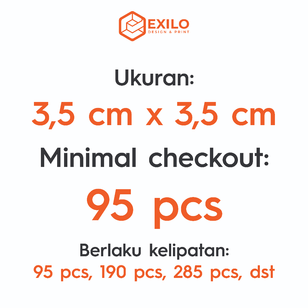 Jual Exilo Print Cetak Stiker Label Kotak Vinyl Anti Air Shopee